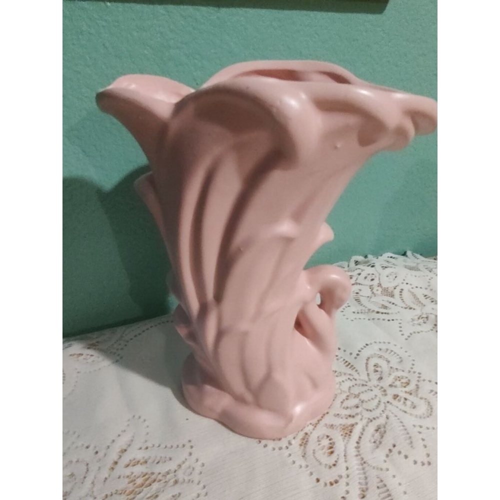 Vintage McCoy Pink Ceramic Swan Vase